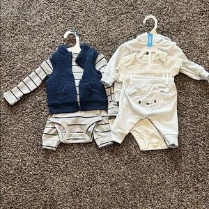 Carter's Navy and Light Gray Baby Matching Sets